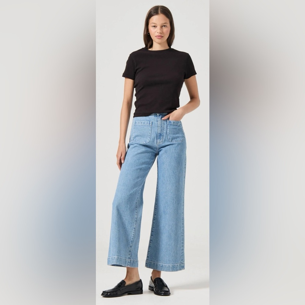 Rolla’s High Rise Wide Leg Sailor Jeans Size 25